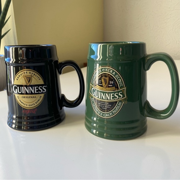 Guinness Dining Guinness Beer Mug Set Green Black Poshmark